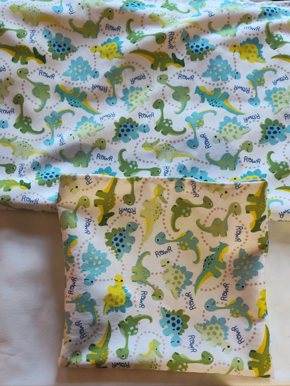Baby Dinosaur Print Waterproof Changing Pad With Matching Bag